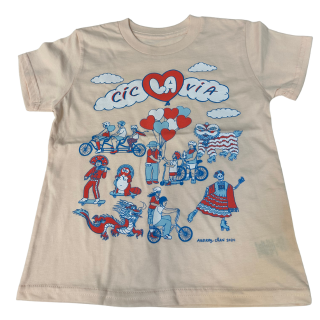 CicLAvia Heart of Los Angeles Kids T-Shirt by Audrey Chan