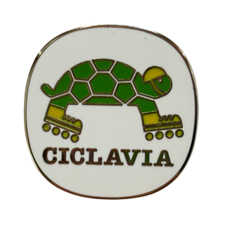 CicLAvia Turtle on a Skates Enamel Pin